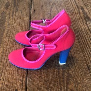 Marc Jacobs Color block canvas heels